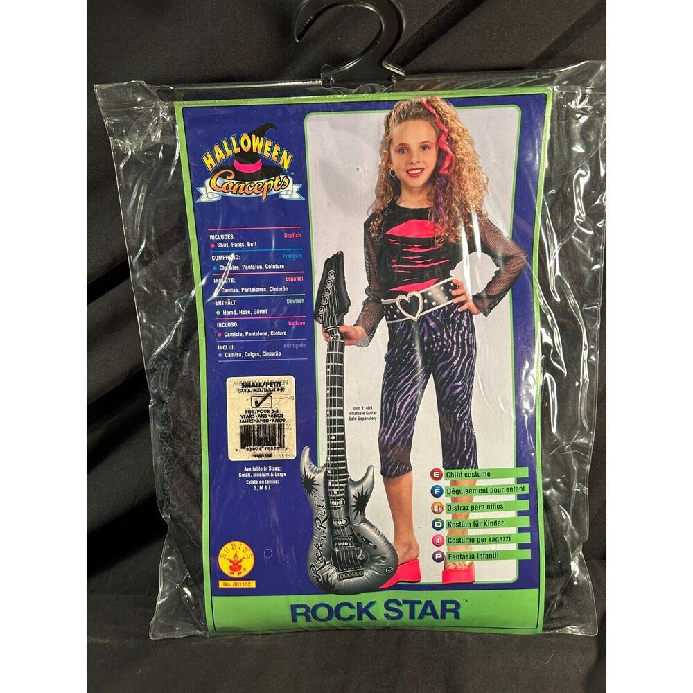 Halloween Concepts Rock Star child's Halloween costume size 4-6